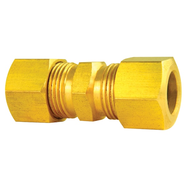 Brass compression union, 3/8, 10/bag